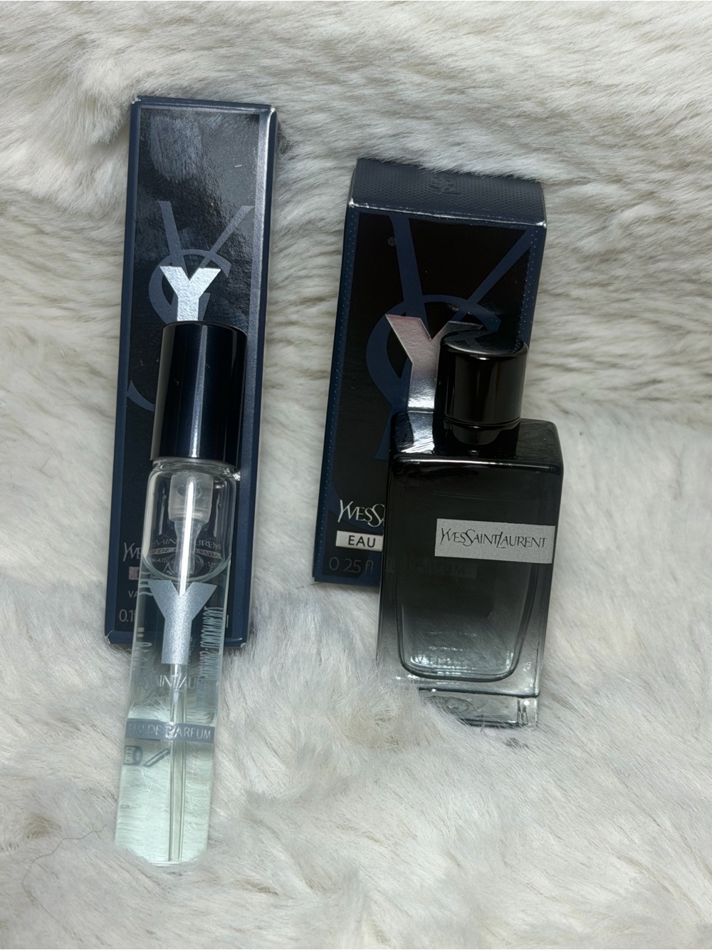 Yves Saint Laurent Men's Fragrance Duo - Black/Gray 7.5ml+ 3ml Minis.